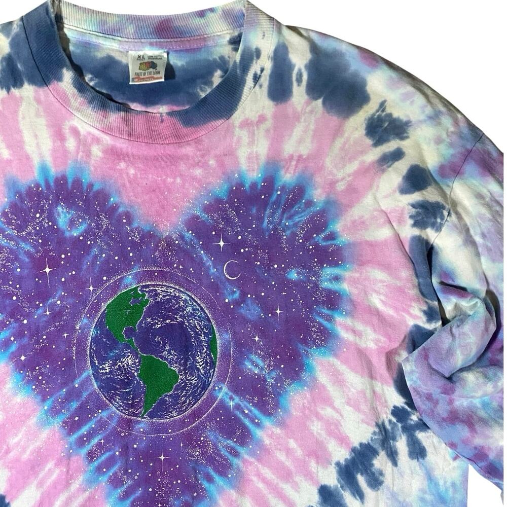 Vintage 90s One Love Long Sleeve Tie-dye Tee - XL - Picture 2 of 5